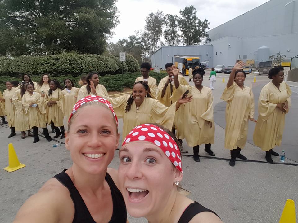 Dopey Challenge Mickey Marathon 2016 Disney's Choir with a photo bomb