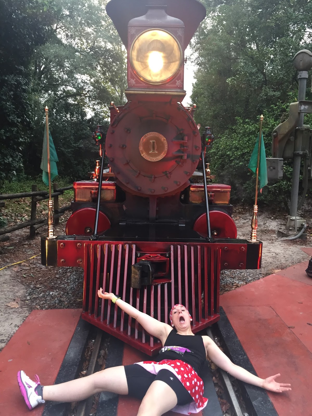 Dopey Challenge Mickey Marathon 2016 getting hit by a train