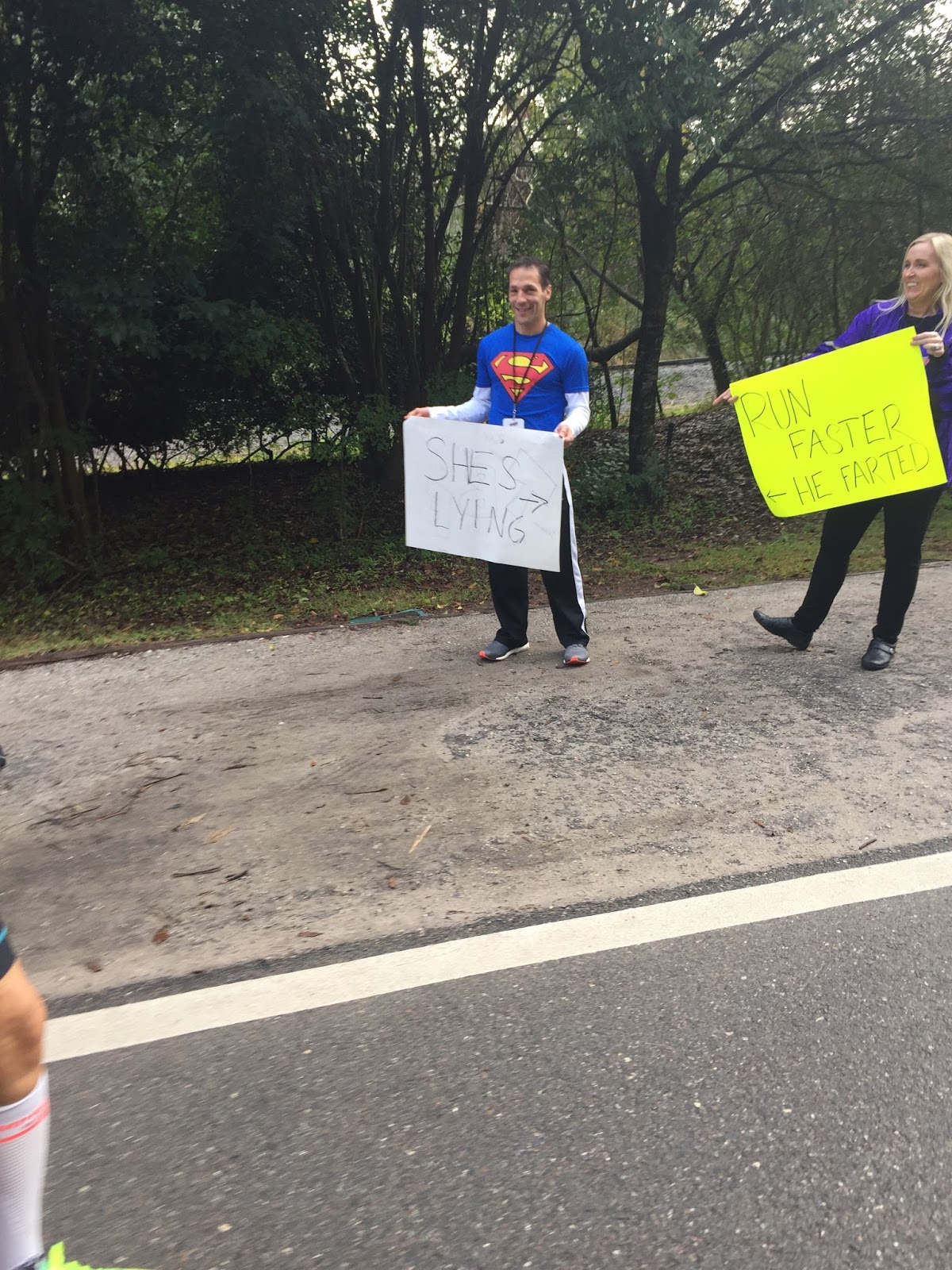 Dopey Challenge Mickey Marathon 2016 Run Faster He farted, She's lying race sign