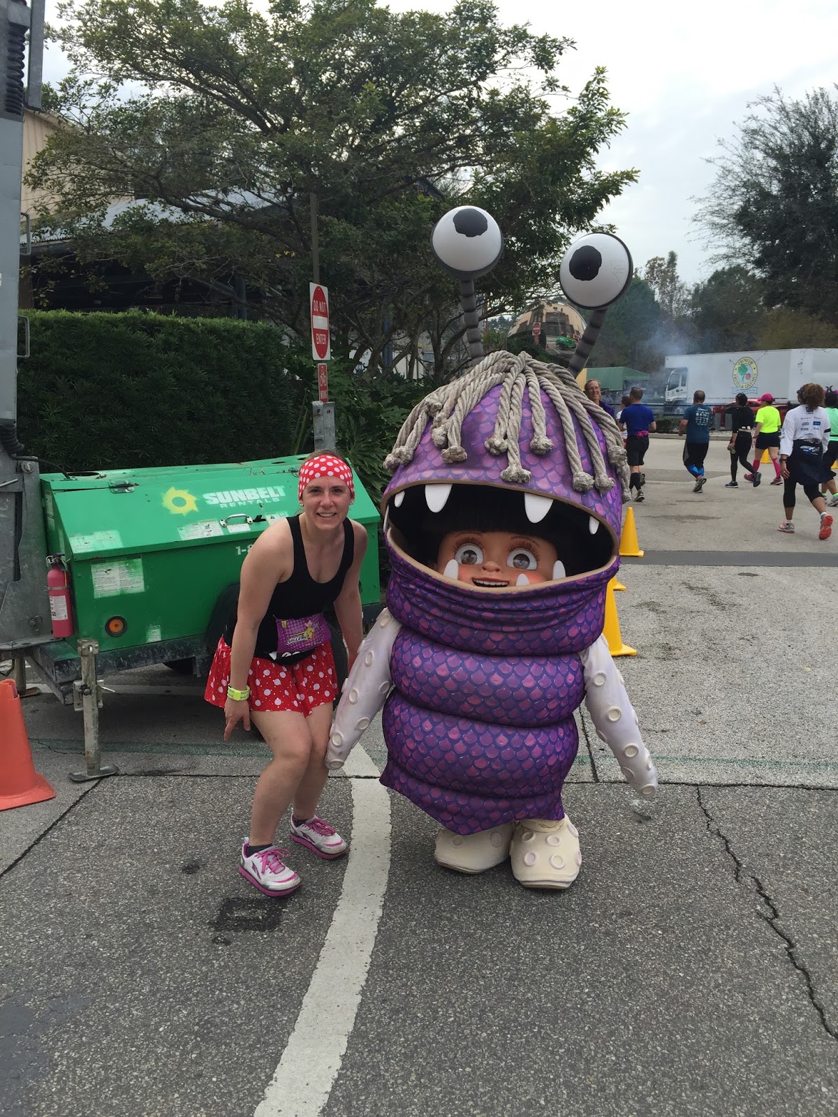 Dopey Challenge Mickey Marathon 2016 Ran into Boo from Monsters Inc
