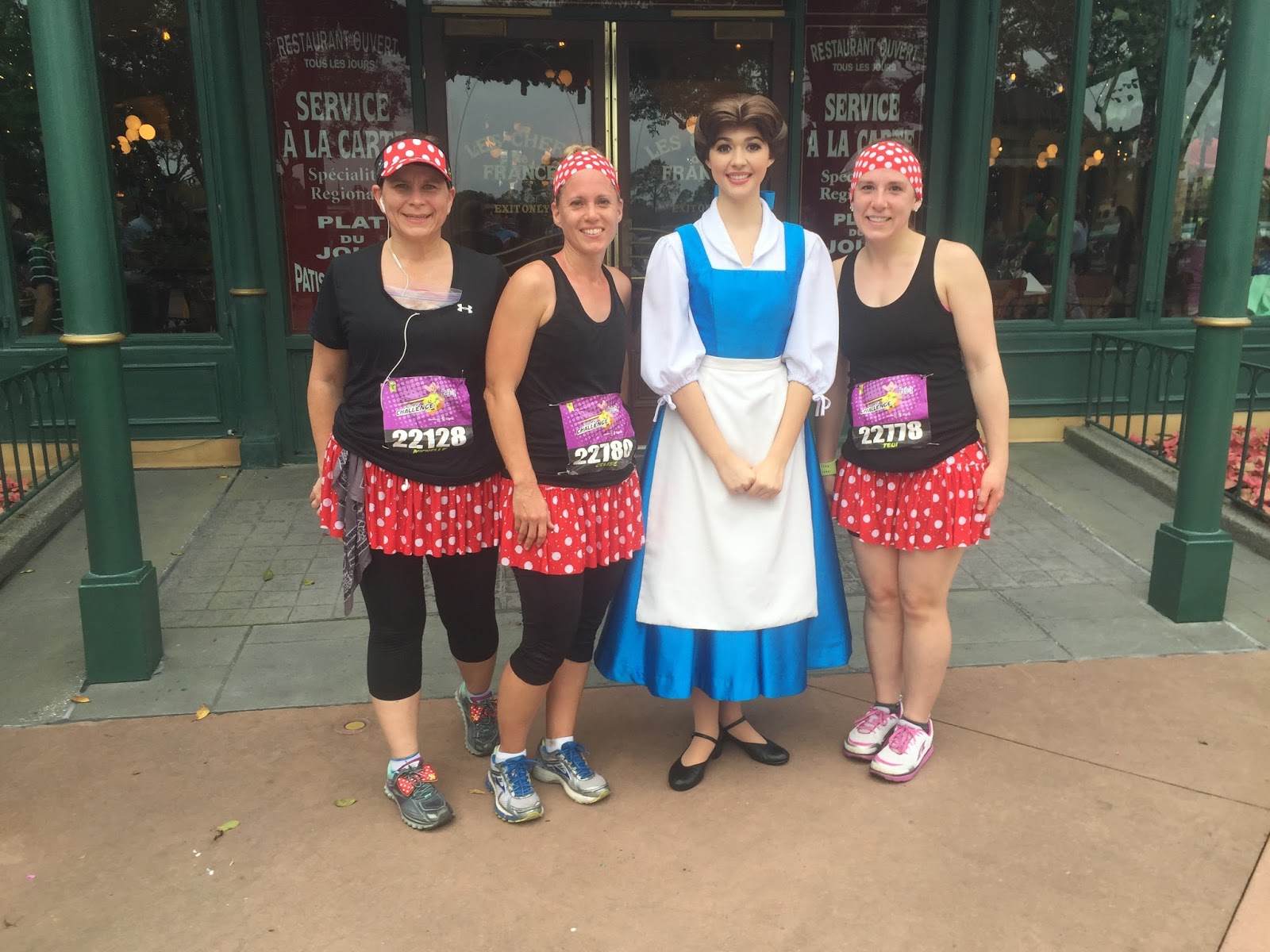 Dopey Challenge Mickey Marathon 2016 Belle from Beauty and the Beast at Epcot