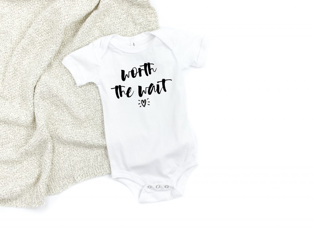 worth the wait baby bodysuit