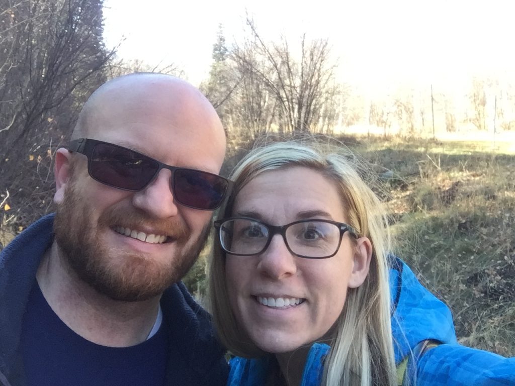 Chase and I hiking Big Springs Trail just after we found out we were pregnant with our first